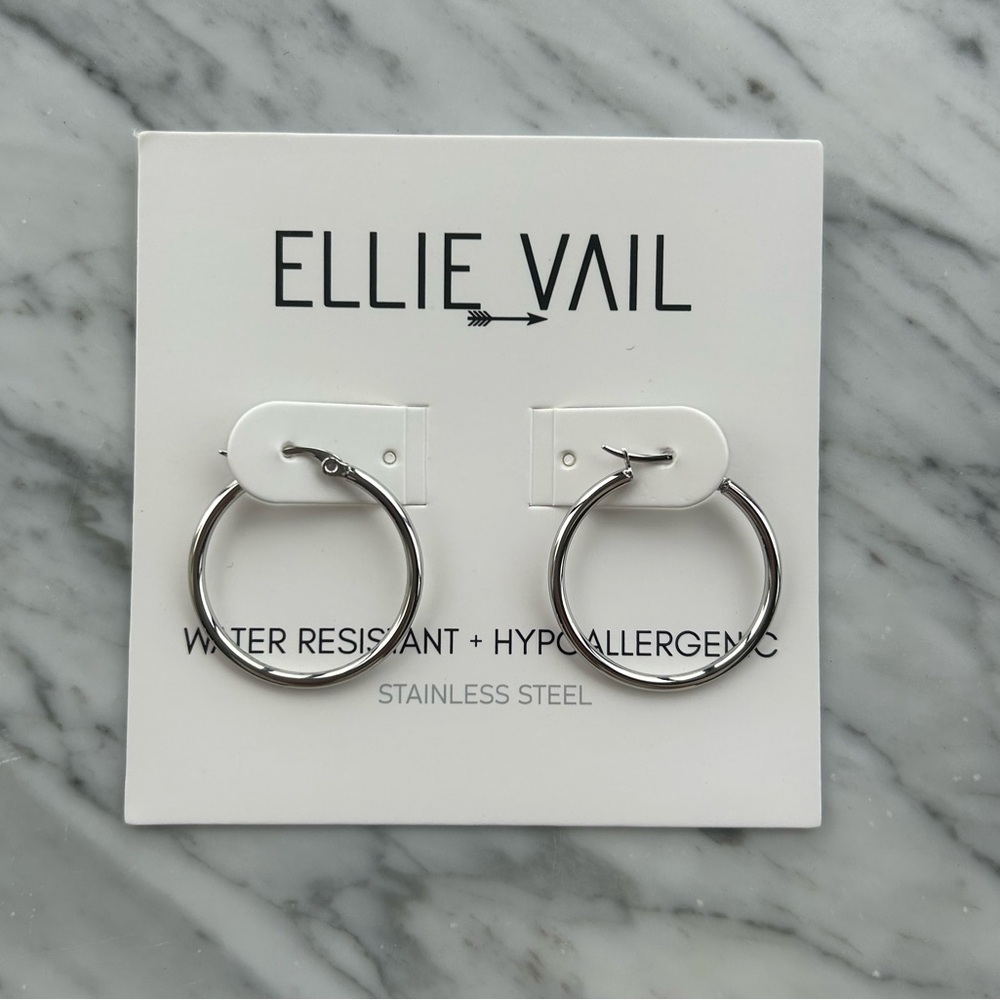 Silver Hoops - Picture 1 of 4